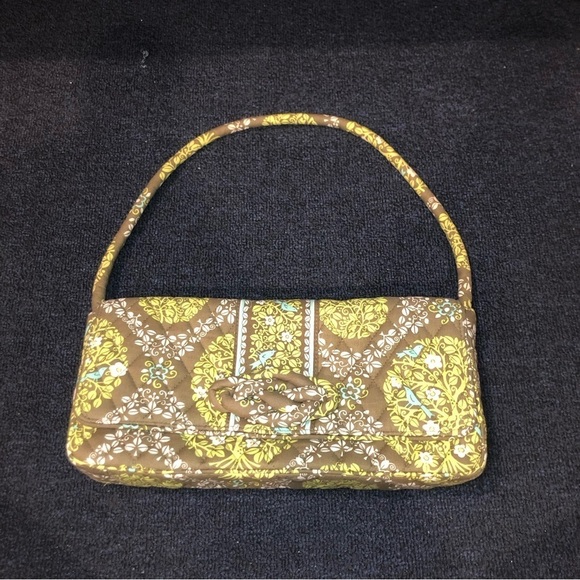 Vera Bradley Green & Brown Knot Just a Clutch “Sittin in a Tree” Handbag - Picture 1 of 12